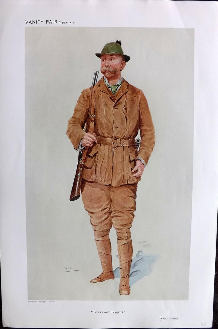 Vanity Fair Print 1909 Walter Winans, Game Hunter (1 of 1)