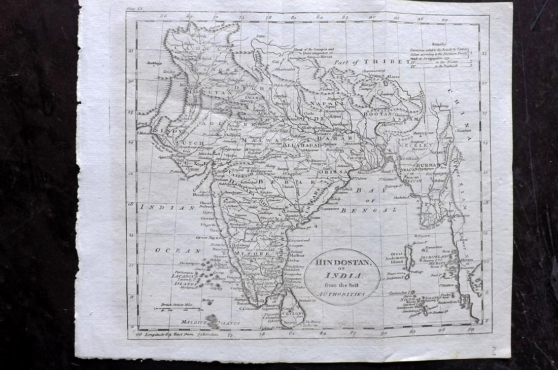 Guthrie, William 1798 Map. Hindostan or India (1 of 2)