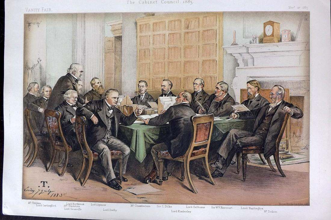 Vanity Fair Print 1883 The Cabinet Council, Group (1 of 1)
