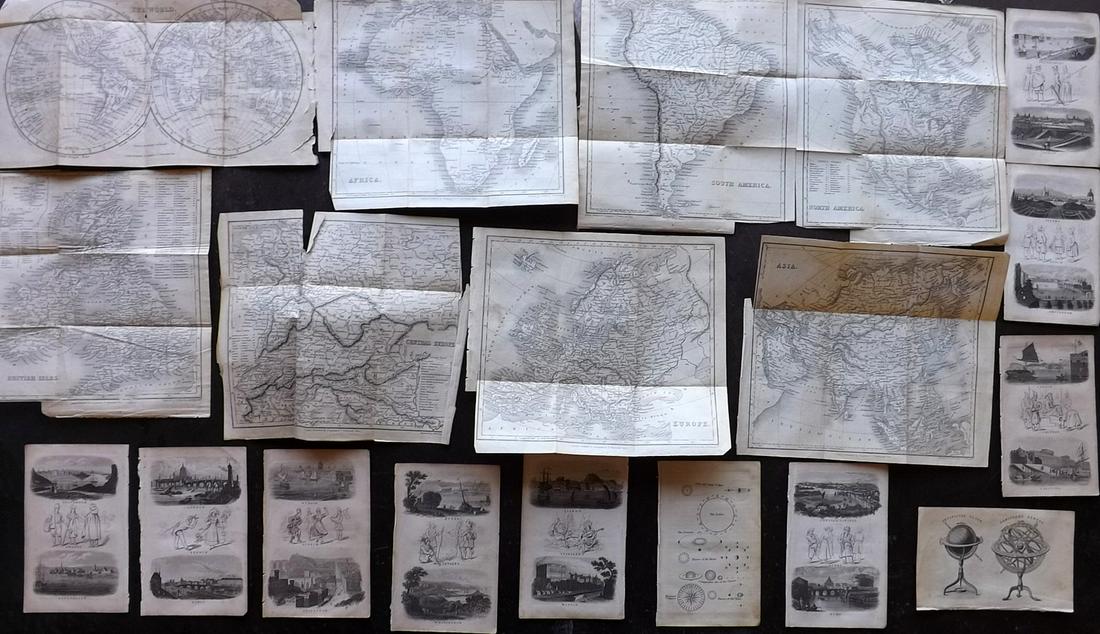 Goldsmith, Rev. J. C1850 Lot of 19 Maps and Prints (1 of 6)