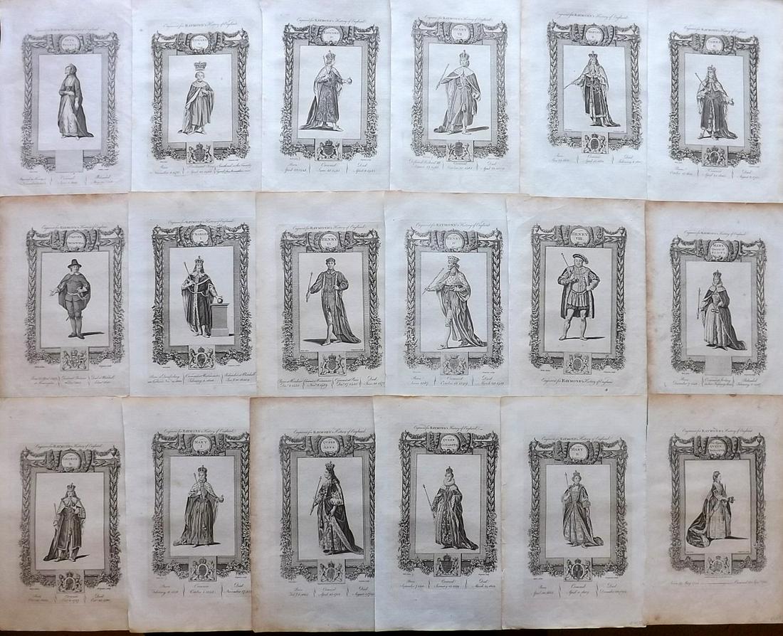 Raymond, George 1787 Lot of 18 Folio Portrait Prints (1 of 10)