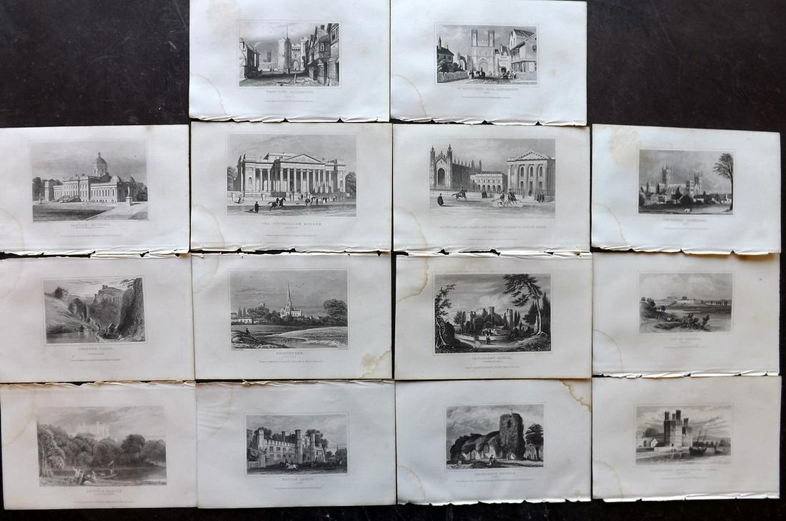 Dugdale, Thomas C1840 Lot of 14 UK Steel Engravings (1 of 2)
