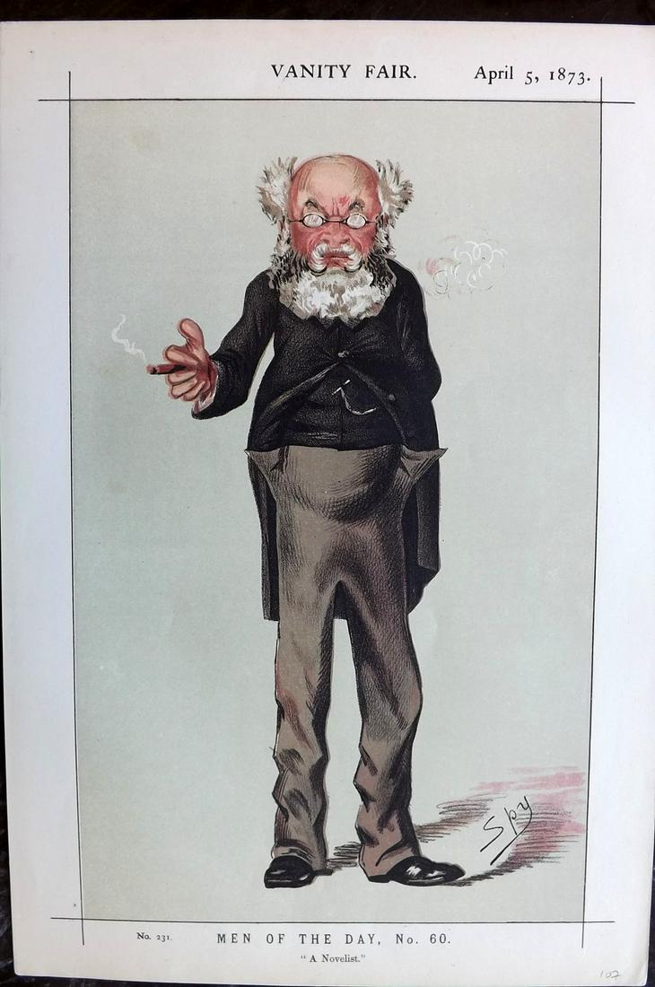 Vanity Fair Print 1873 Anthony Trollope, Literary (1 of 1)