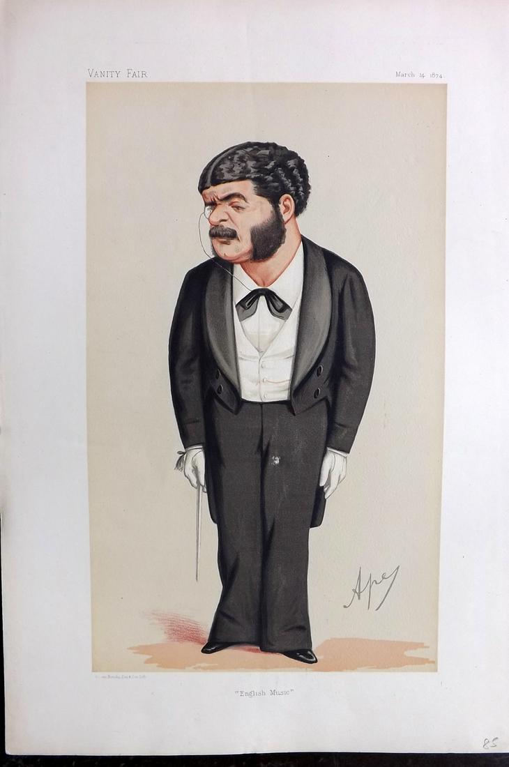 Vanity Fair Print 1874 Arthur Sullivan, Music (1 of 1)