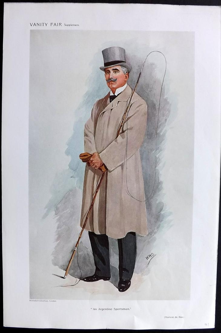 Vanity Fair Print 1910 Martinez de Hoz, Carriage: Chromolithograph Published 1869-1914, London for "Vanity Fair" Paper Size: 15 x 10 inch (38 x 25cm) Good Condition