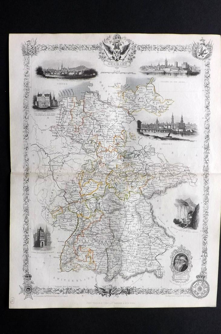 Tallis, John (Pub) 1852 Map. Germany (1 of 2)