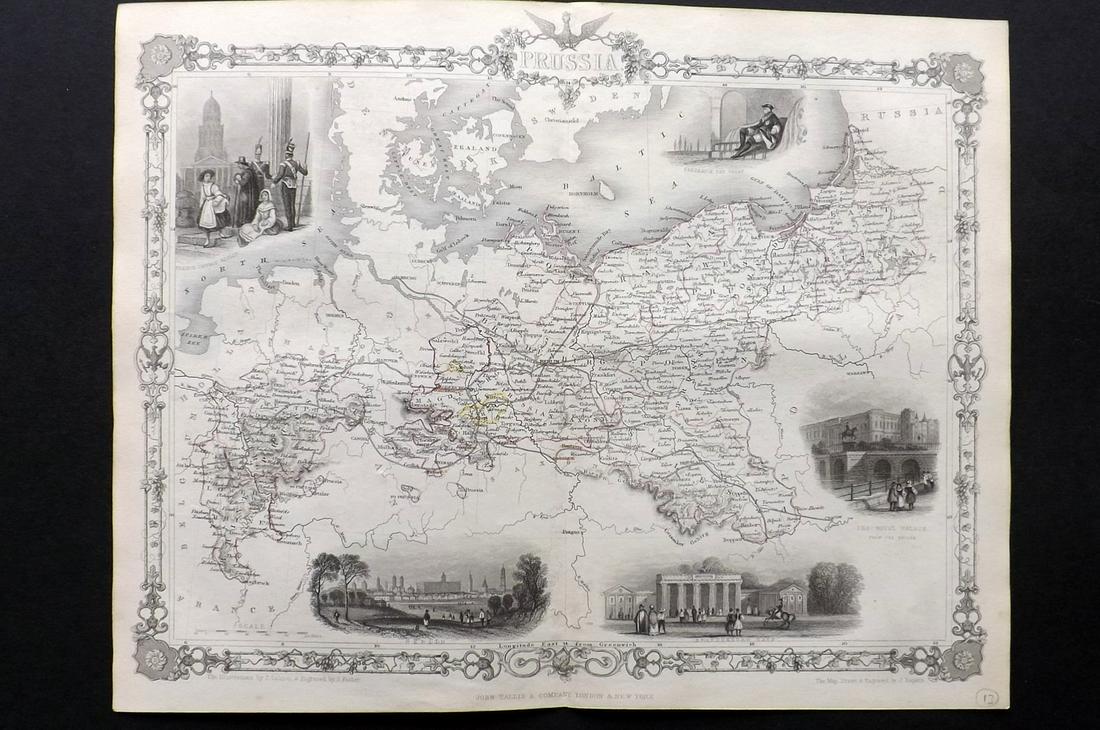 Tallis, John (Pub) 1852 Map. Prussia, Germany (1 of 2)