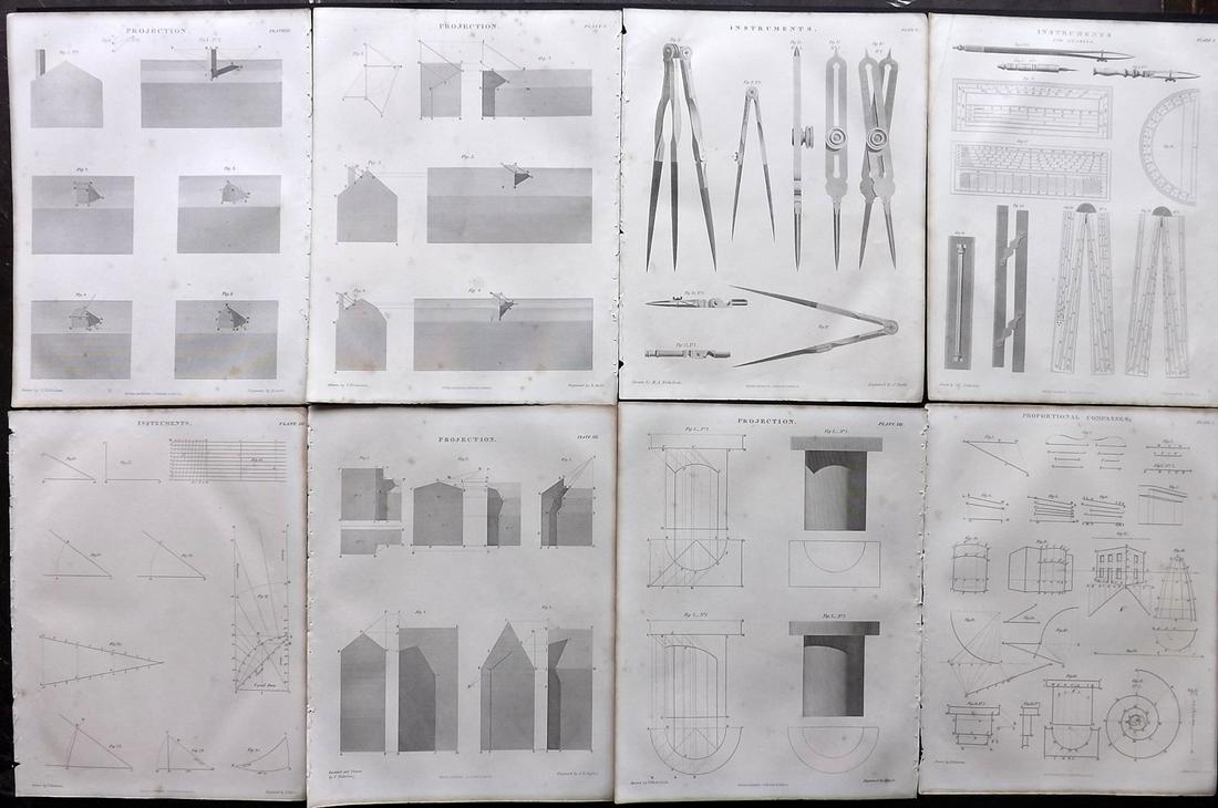 Lomax, Edward 1852 Lot of 8 Architecture/Building (1 of 2)