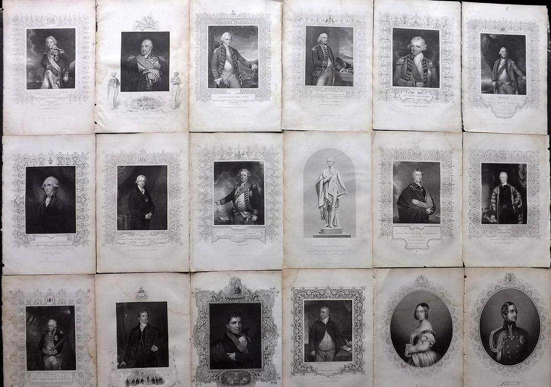 Tallis (Pub) 1854 Lot of 18 Steel Engraved Portraits (1 of 2)