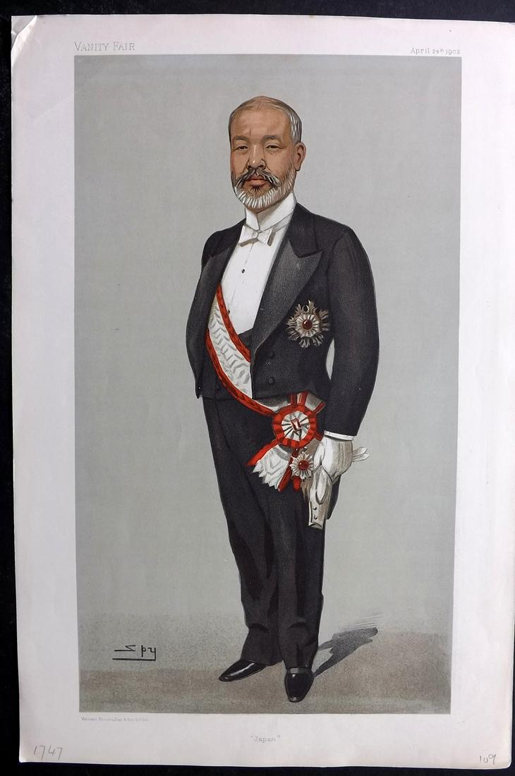 Vanity Fair Print 1902 Tadashu Hyashi, Japan Oriental (1 of 1)