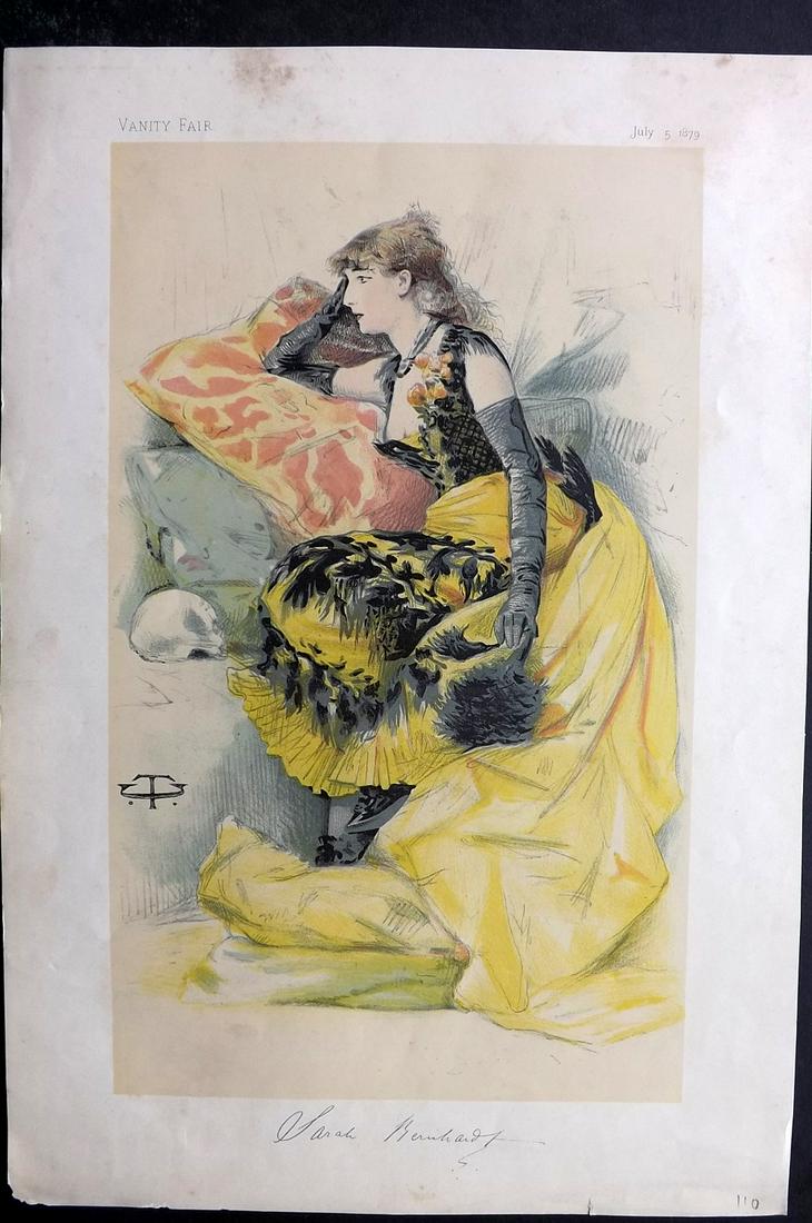 Vanity Fair Print 1879 Sarah Bernhardt (1 of 1)