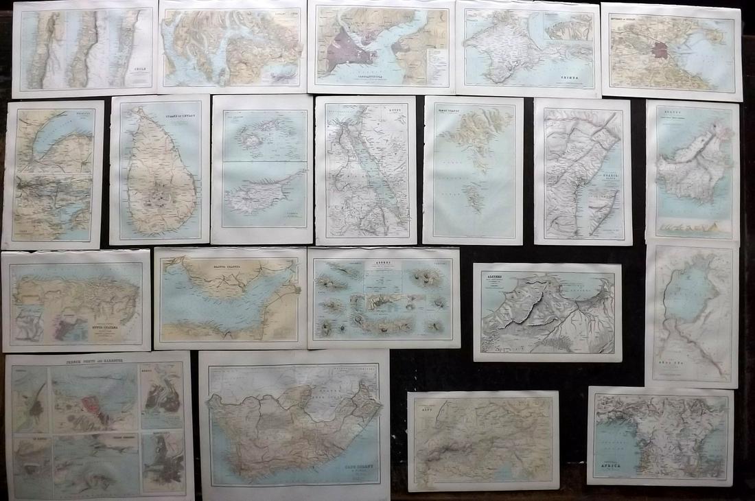 Jack & Bartholomew 1885 Mixed Lot of 21 Maps (1 of 9)