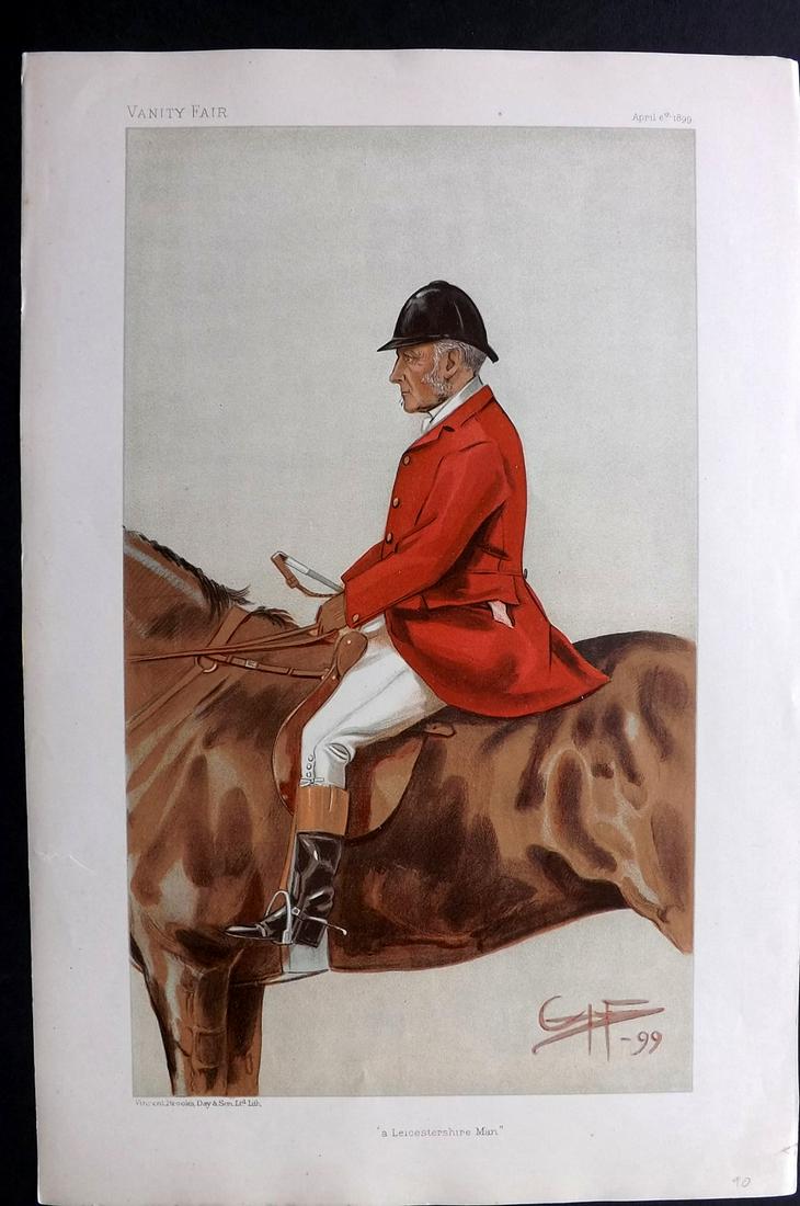 Vanity Fair Print 1899 William Ward Tailby, Foxhunter: Chromolithograph Published 1869-1914, London for "Vanity Fair" Paper Size: 15 x 10 inch (38 x 25cm) Good Condition
