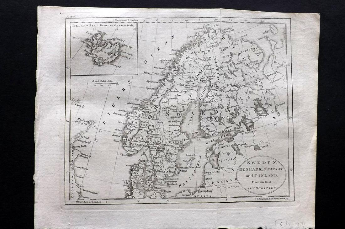 Guthrie, William 1806 Map. Sweden, Denmark, Norway (1 of 2)