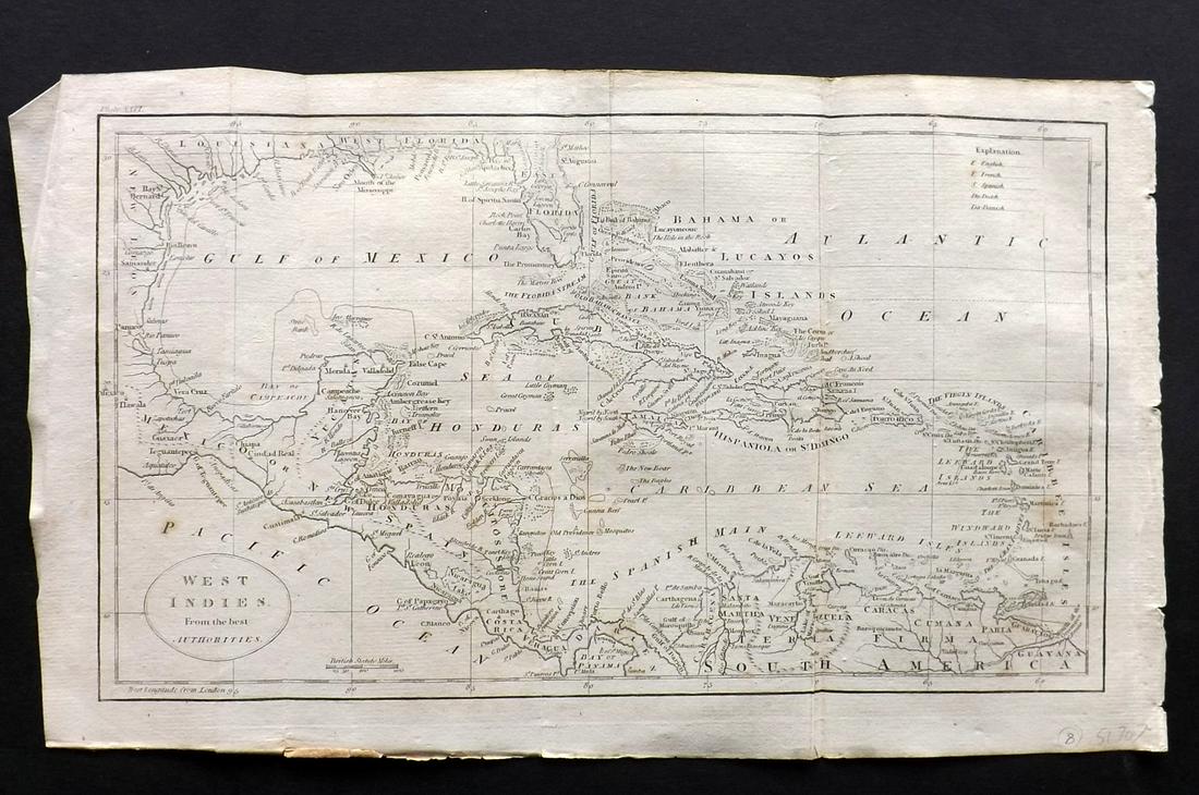 Guthrie, William 1806 Map. West Indies (1 of 2)