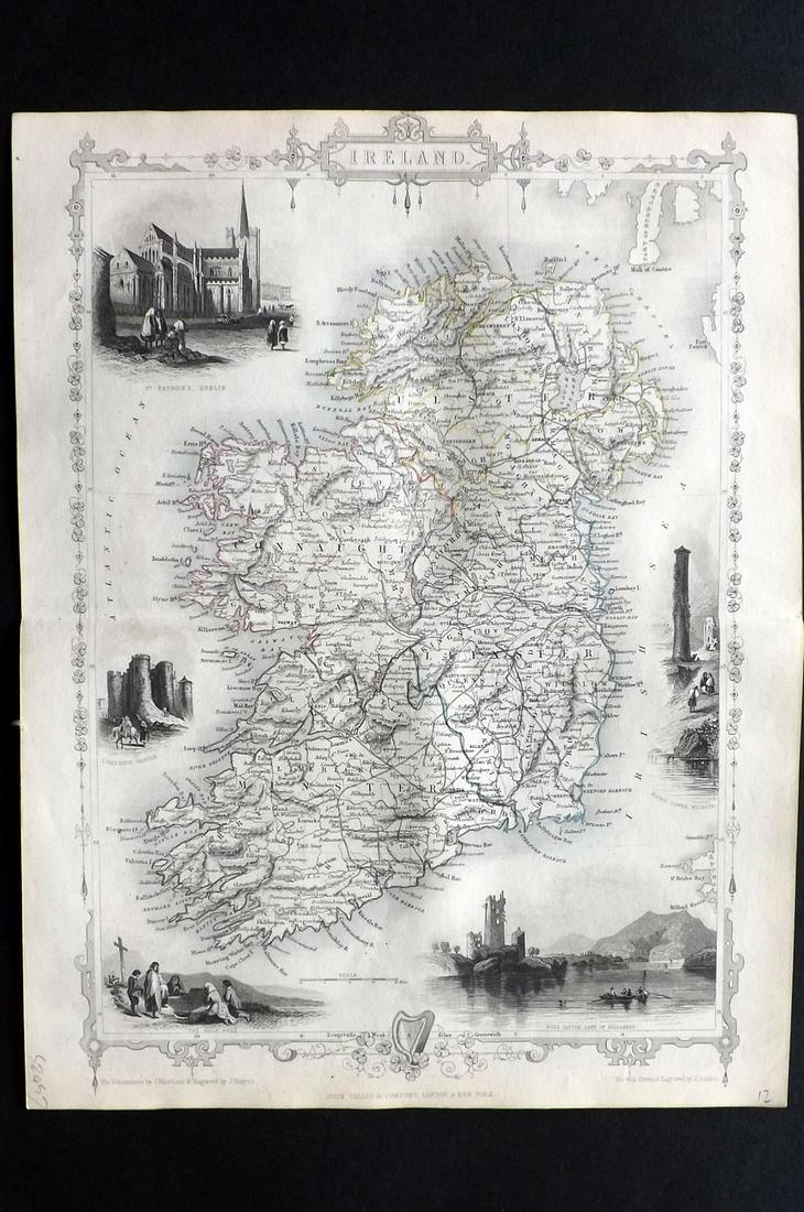 Tallis, John (Pub) 1852 Map. Ireland (1 of 2)