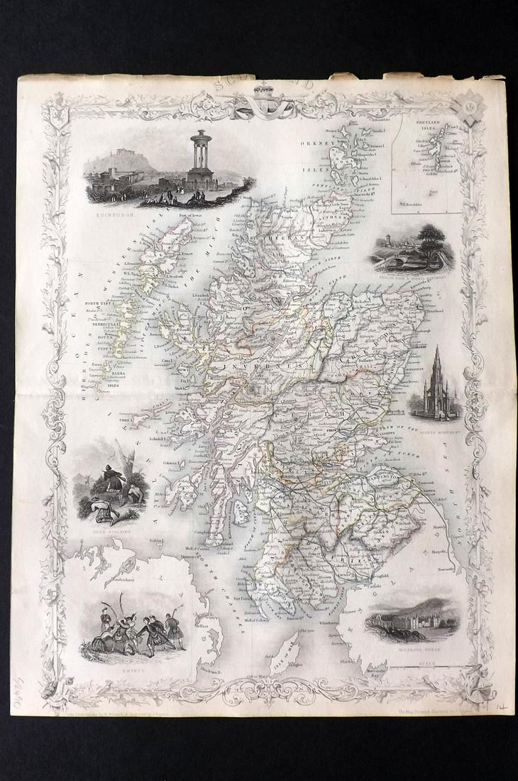 Tallis, John (Pub) 1852 Map. Scotland (1 of 2)