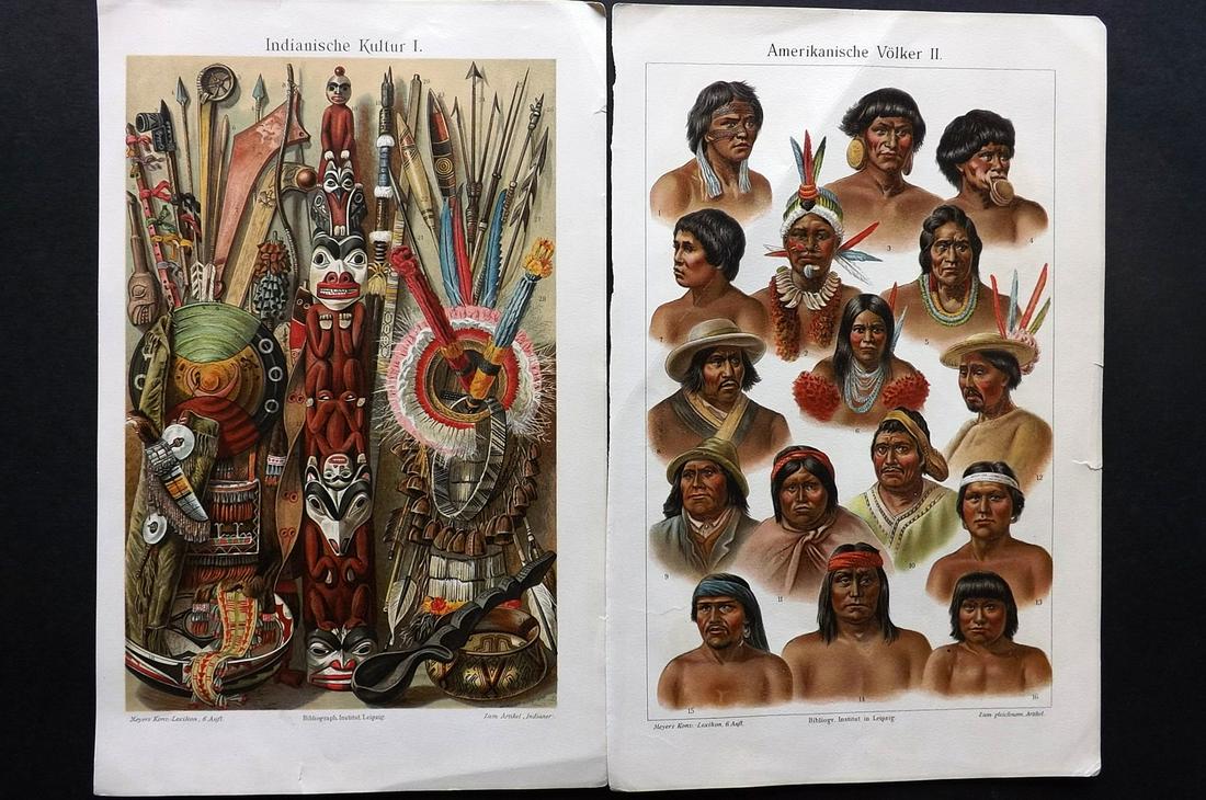 Meyer, Joseph 1890's Pair of Prints. Americas (1 of 2)