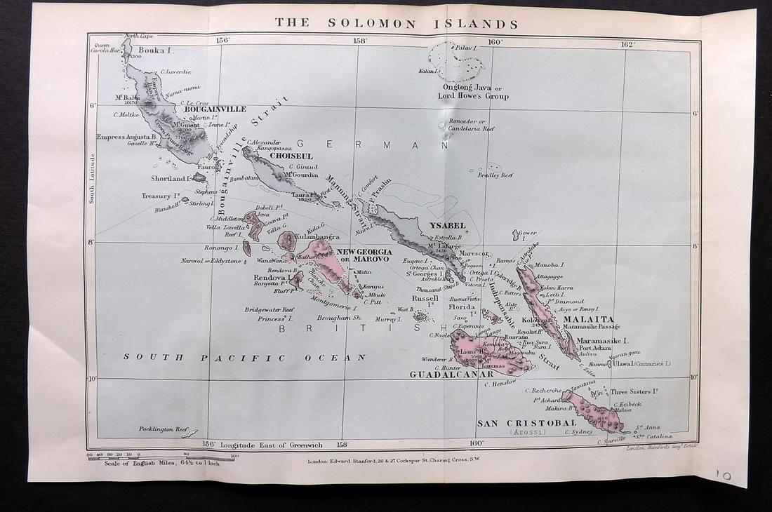 Stanford (Pub) 1894 Map of The Solomon Islands (1 of 2)