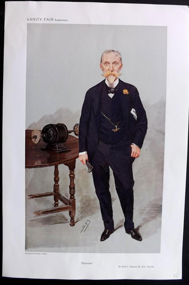 Vanity Fair Print 1908 David L. Salomons, Electricty (1 of 1)