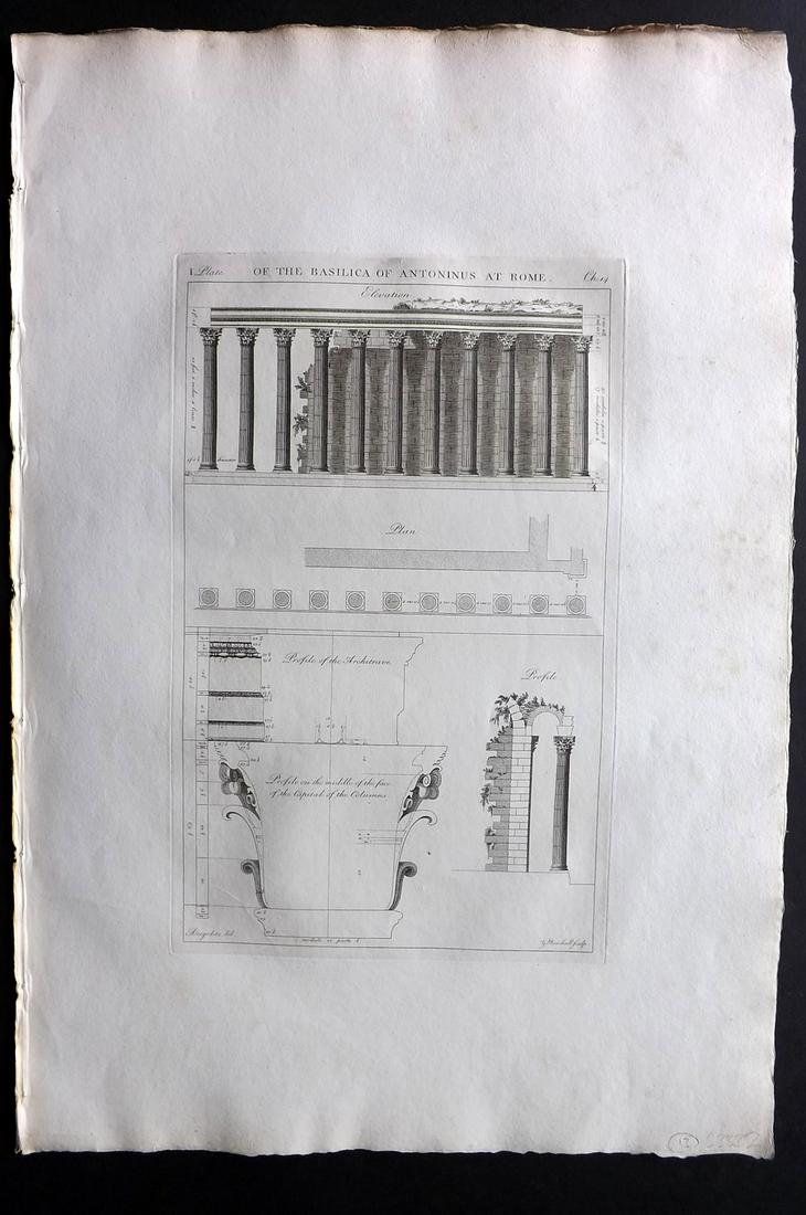 Desgodetz, Antoine 1795 LG Rome Architecture Print 14-1 (1 of 2)