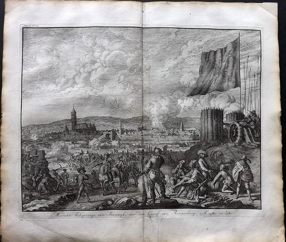 Le Clerc, Jean 1730 LG Print. Siege of Steenwijk, (1 of 2)