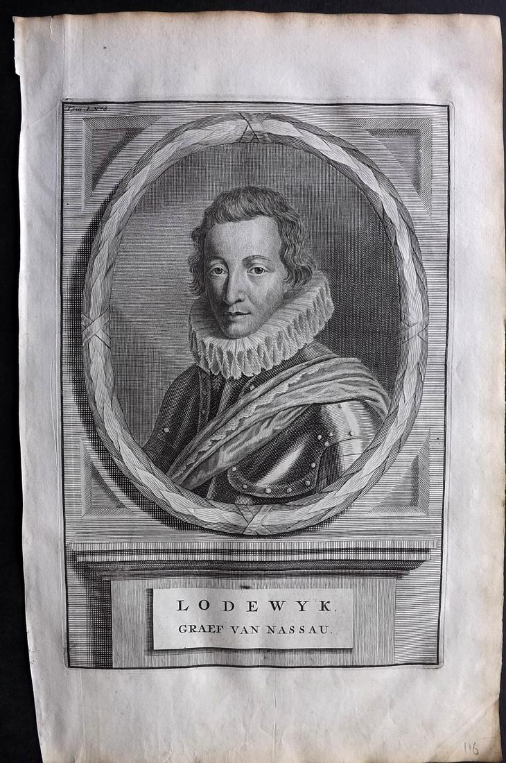 Le Clerc, Jean 1730 Portrait. Louis of Nassau (1 of 2)