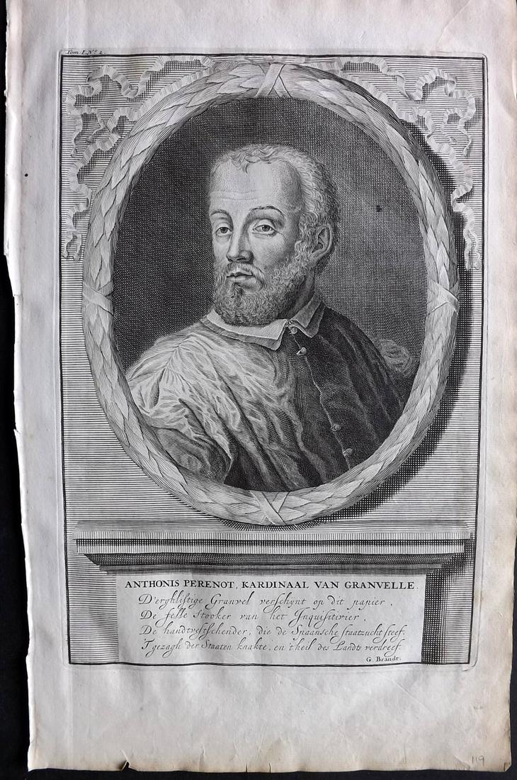 Le Clerc, Jean 1730 Print Antoine Perrenot de Granvelle (1 of 2)