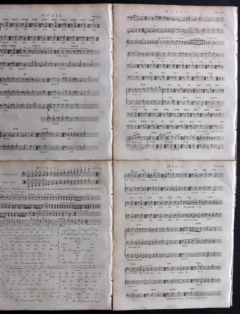Russell, S. (Pub) 1806 Lot of 4 Prints. Sheet Music (1 of 2)