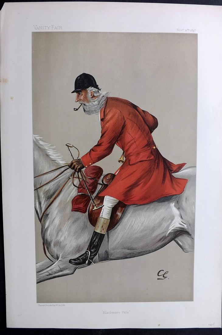 Vanity Fair Print 1897 Thomas Merthyr Guest Foxhunter (1 of 1)