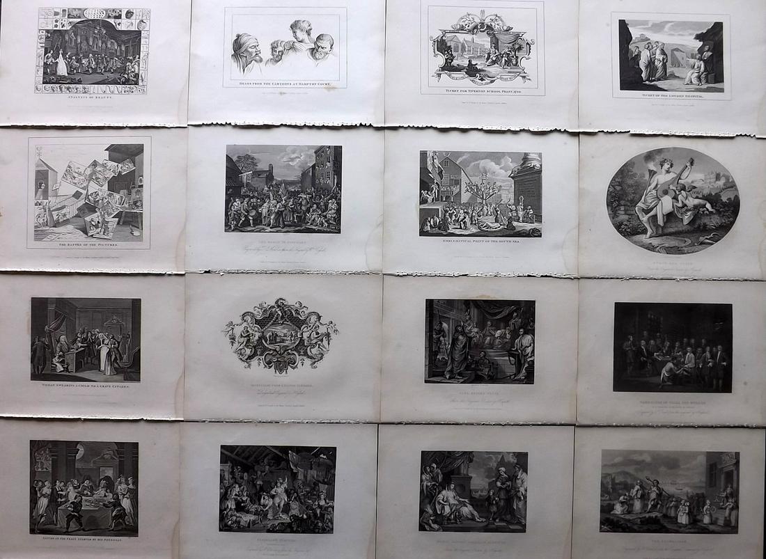Hogarth, William 1833 Lot of 16 Prints (1 of 2)