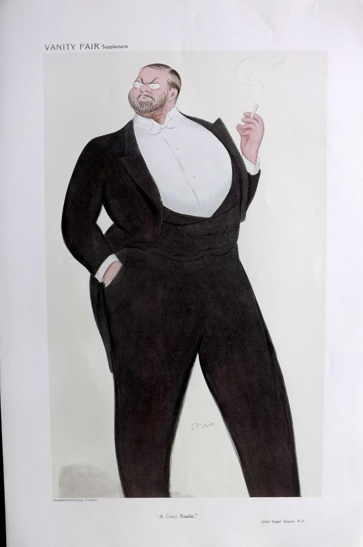 Vanity Fair Print 1909 John Singer Sargent. Beerbohm (1 of 1)