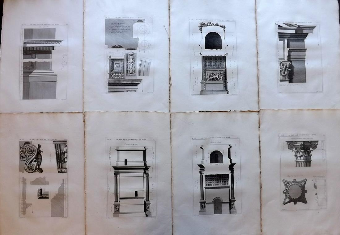 Desgodetz, Antoine 1795 - 8 LG Rome Architecture Prints (1 of 7)