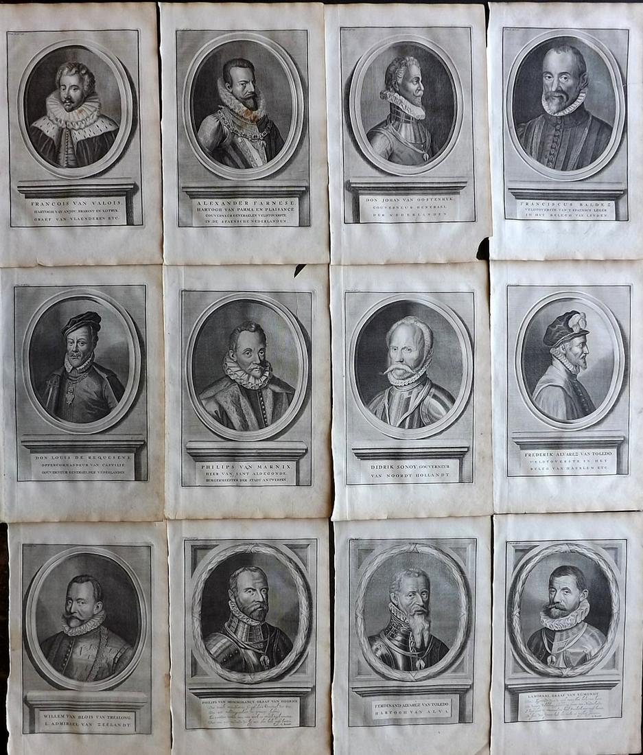 Le Clerc, Jean 1730 Lot of 12 Rare Dutch Portraits (1 of 7)