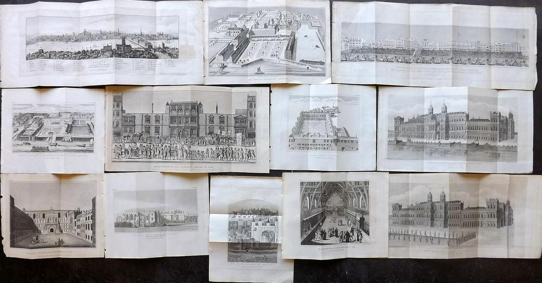 London 1829 Lot of 12 Folding Views by Brayley (1 of 6)