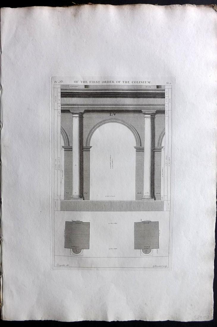 Desgodetz, Antoine 1795 LG Rome Architecture Print 21-4 (1 of 2)