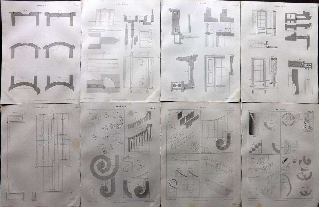 Lomax, Edward 1852 Lot of 8 Architecture/Building (1 of 2)