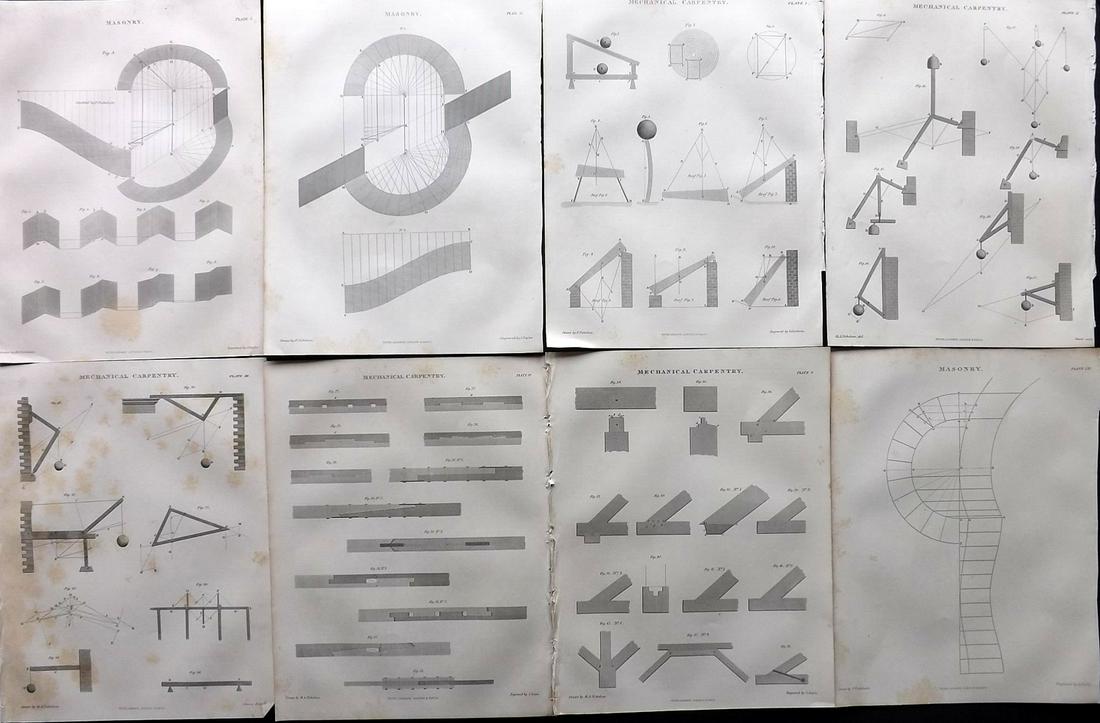 Lomax, Edward 1852 Lot of 8 Architecture/Building (1 of 2)