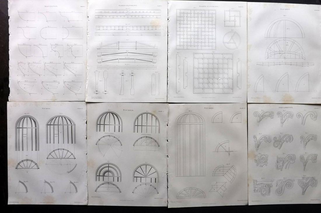 Lomax, Edward 1852 Lot of 8 Architecture/Building (1 of 2)