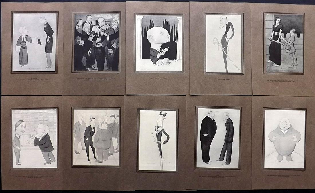 Beerbohm, Max 1914 Lot of 10 Caricatures (1 of 2)