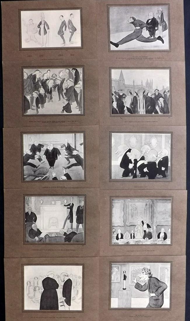 Beerbohm, Max 1914 Lot of 10 Caricatures (1 of 2)