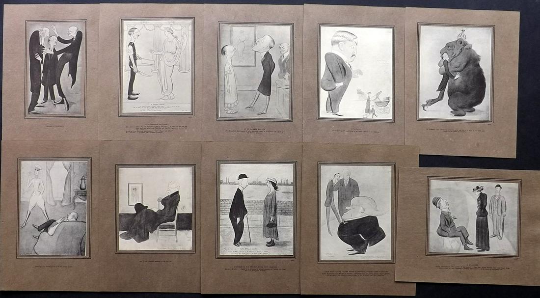 Beerbohm, Max 1914 Lot of 10 Caricatures (1 of 2)