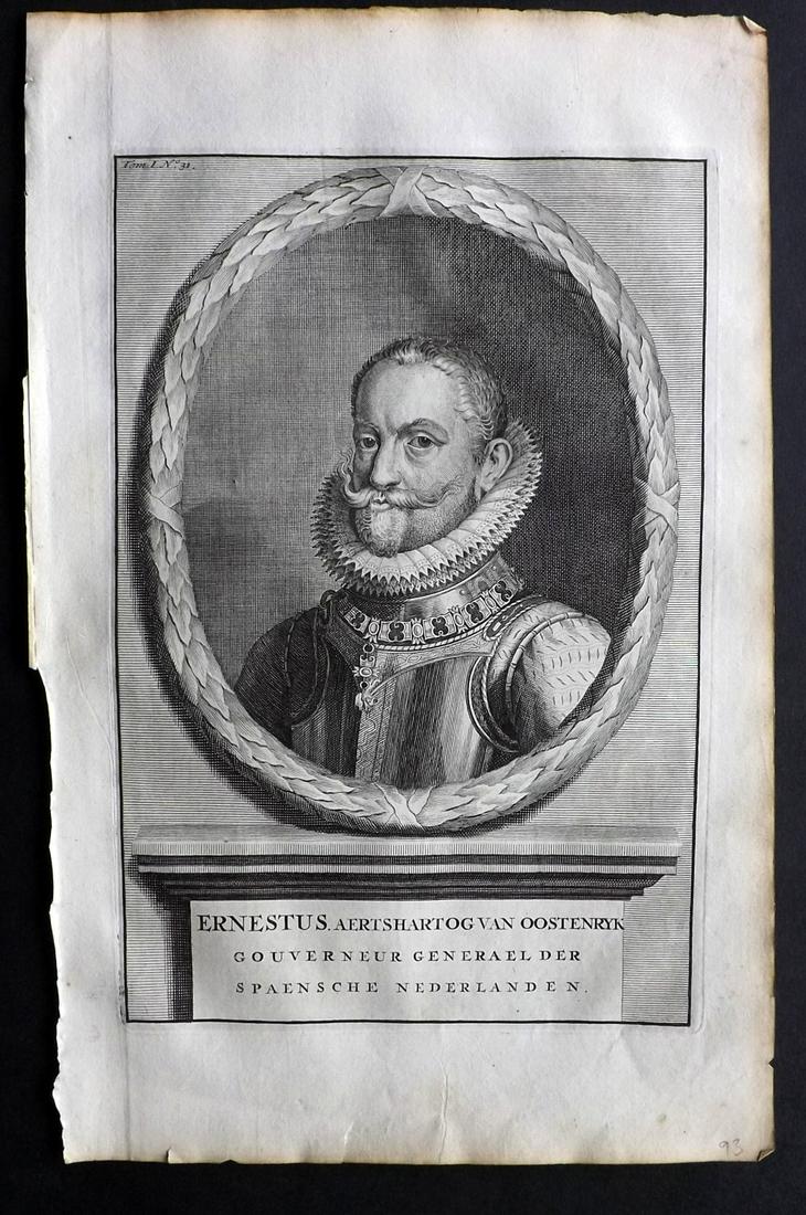 Le Clerc, Jean 1730 Folio Portrait Ernst van Oostenrijk (1 of 2)