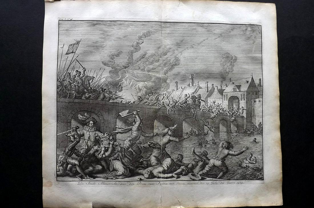 Le Clerc, Jean 1730 LG Print. Siege of Maastricht (1 of 2)