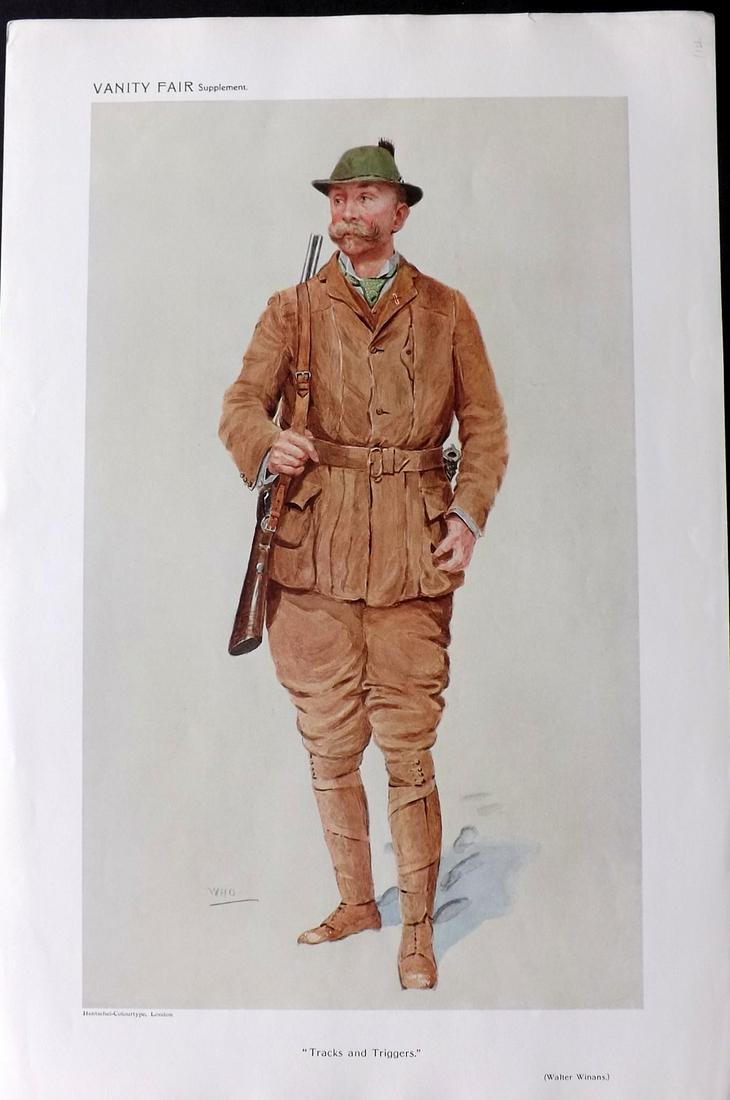 Vanity Fair Print 1909 Walter Winans, Game Hunter (1 of 1)
