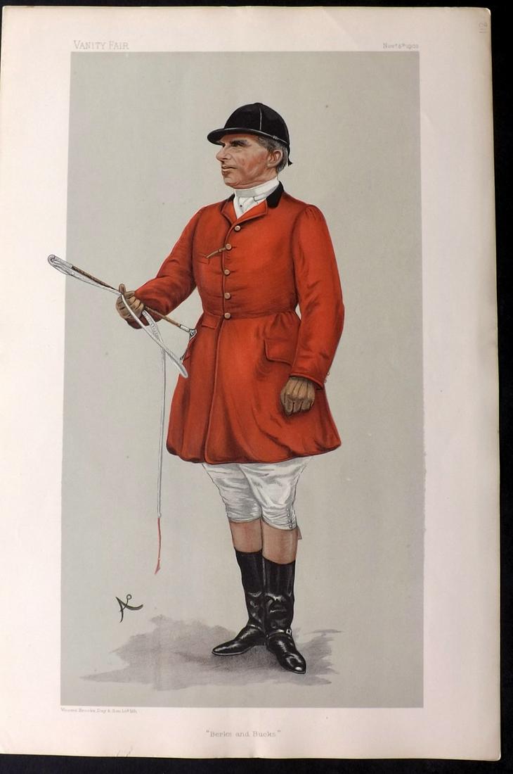 Vanity Fair Print 1903 Robert Wilmot, Fox Hunter (1 of 1)