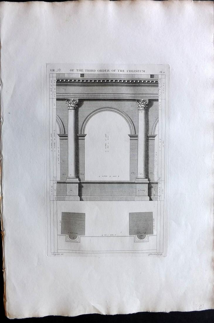 Desgodetz, Antoine 1795 LG Rome Architecture Print 21-8 (1 of 2)