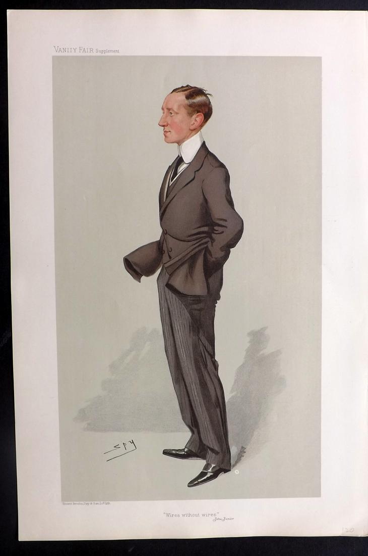 Vanity Fair Print 1905 Guglielmo Marconi, Radio, Italy (1 of 1)