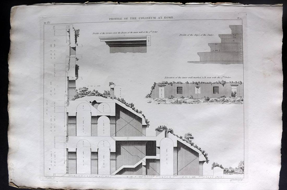 Desgodetz, Antoine 1795 LG Rome Architecture Print 21-3 (1 of 2)