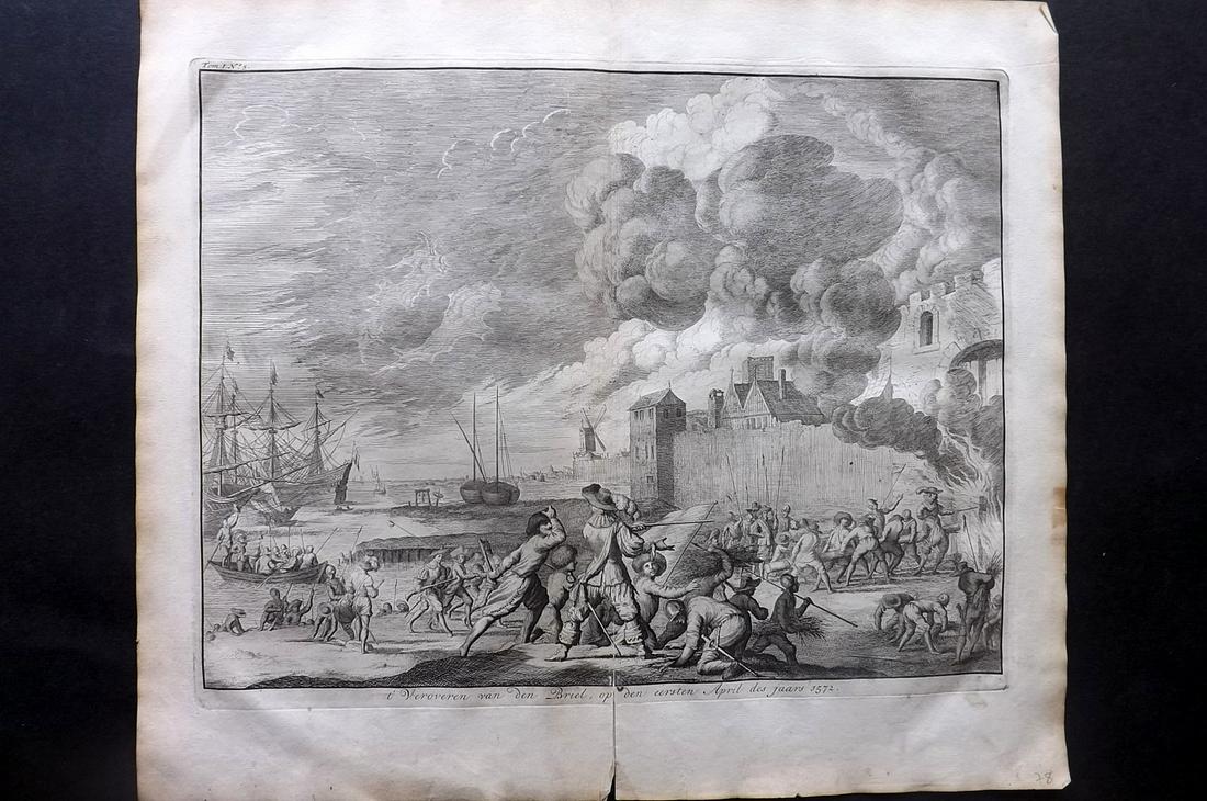 Le Clerc, Jean 1730 LG Print. Capture of Brielle, (1 of 2)